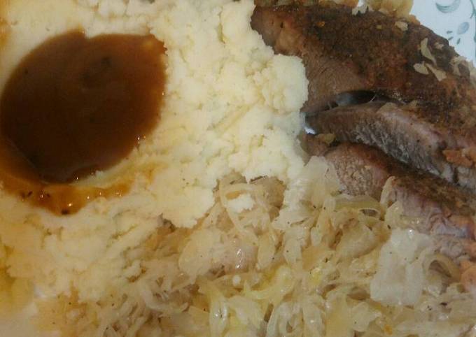 Recipe of Ultimate Slow Roasted Pork &amp; Sauerkraut