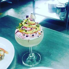 A picture of Pistachio mousse.