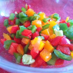 A picture of Mixed bell peppers.