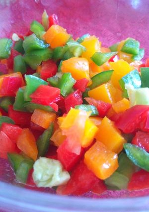 A picture of Mixed bell peppers.