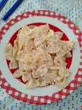 Farfalle con verza e Philadelphia light