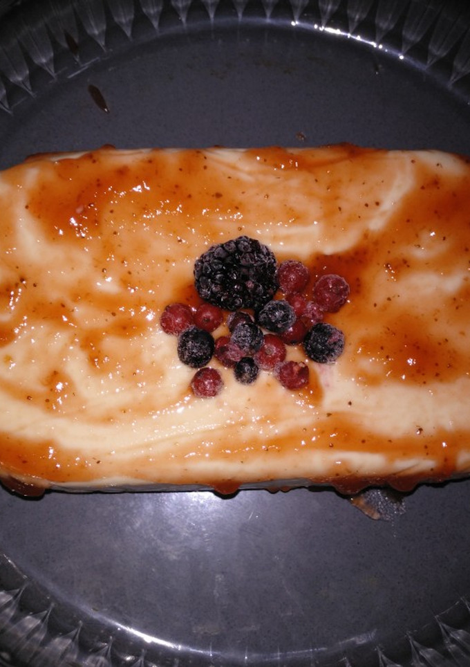Una foto de Tarta de queso al microondas