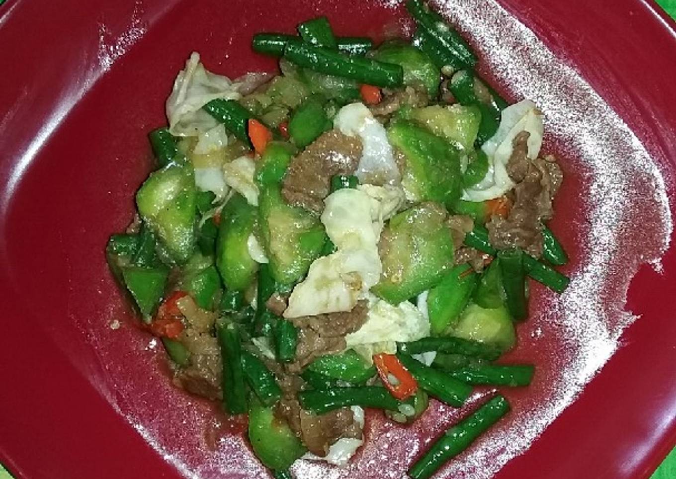 Pedas Manis Daging Sayur