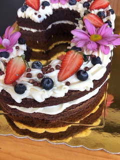 Una foto de Letter cake en brownie