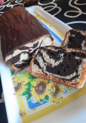 Una foto de Budín marmolado
