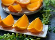 A picture of agar orange jelly
