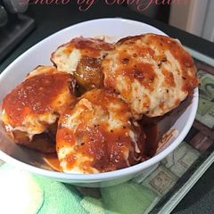 A picture of Stuffed Peppers in the Crockpot.