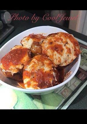 A picture of Stuffed Peppers in the Crockpot.