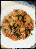Arroz com cubos de Pota