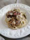 Spaghetti con carciofi e baccalà