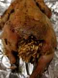 Stuffed, Roasted Cornish game hens from The Settlement Cookbook