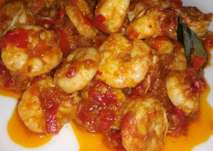 Udang balado simple