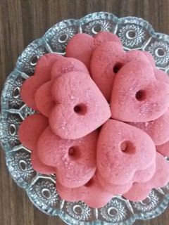 عکسی از دستور کوکی مخملی قلبی