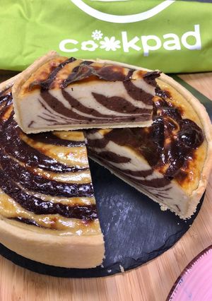 Une photo de Recette Flan zébré chocolat - vanille