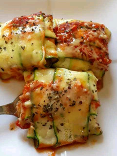A picture of Zucchini Ravioli with Spinach Ricotta Filling.