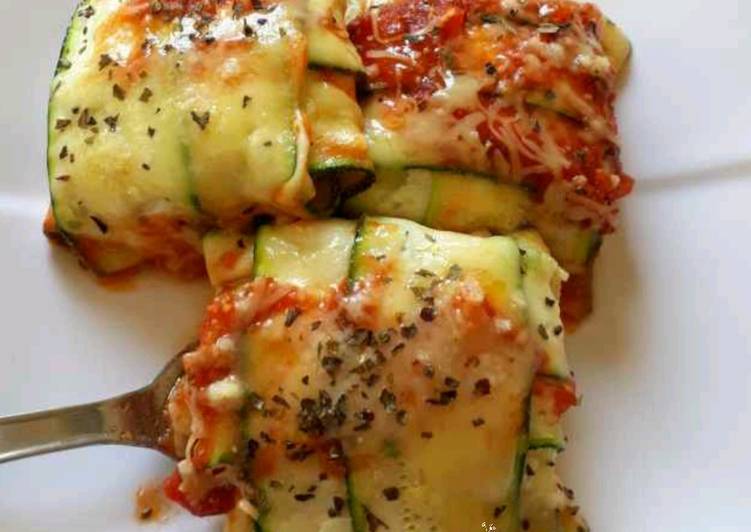 Steps to Make Super Quick Homemade Zucchini Ravioli with Spinach Ricotta Filling