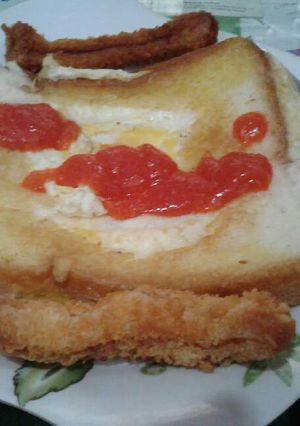 Foto resep Roti panggang telor