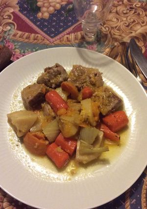 Une photo de Sauté de Porc aux légumes d'hiver