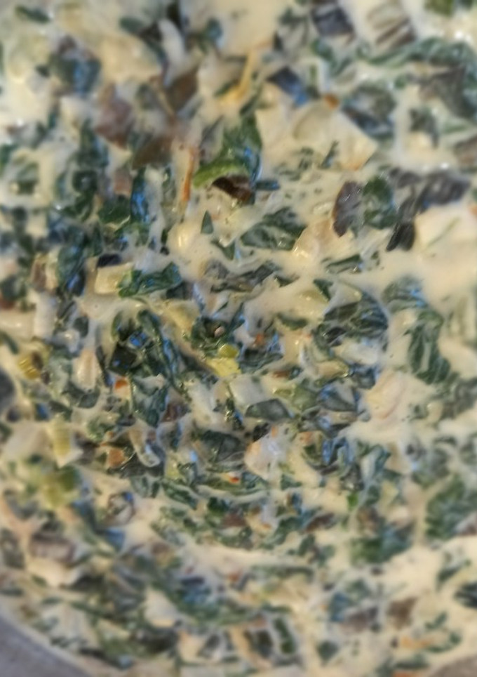 Una foto de Espinaca y Acelga con Salsa Blanca rápida