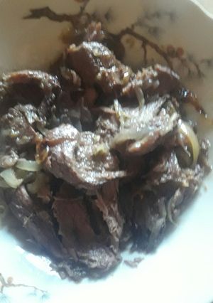 Una foto de Bife a la criolla