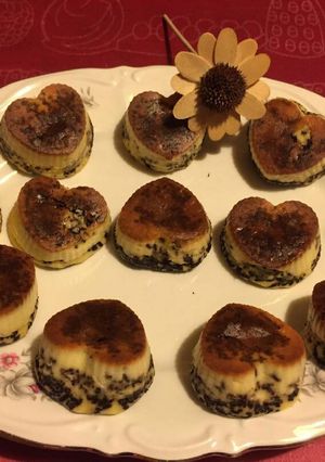 Una foto de Mini tartas de queso y chocolate