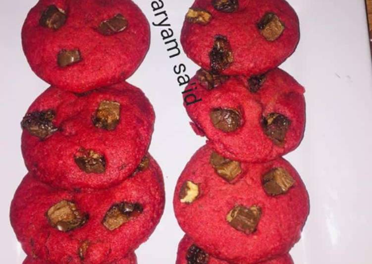 Recipe of Super Quick Homemade Red velvet chocolate cookies
