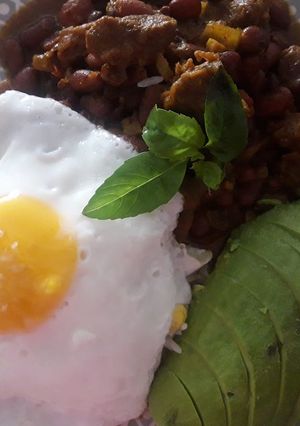 Una foto de Guiso de Frejoles Rosados con Carne