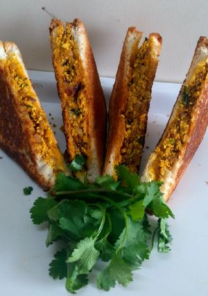 A picture of Paneer Bhurjee Sandwich.