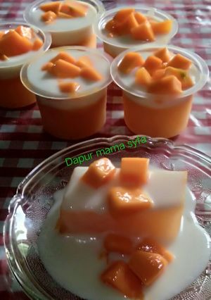Foto resep Puding mangga vla santan