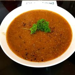 A picture of My Sweet Peppered Carrot & Leek Soup.