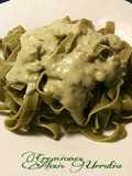 Fetuccine de espinacas en salsa bechamel de albahaca