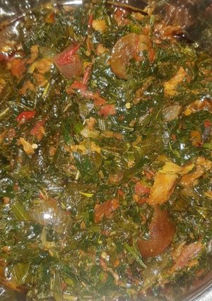 A picture of Rice soup stew.