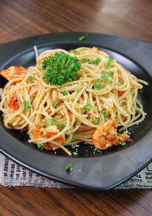 Foto resep Shrimp Aglio Olio