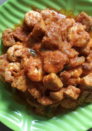 Foto resep Udang cabai merah