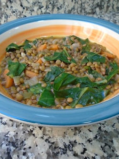 Una foto de Lentejas con verduras