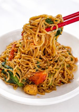 Foto resep Mie Goreng Tomat Simple ala Medan