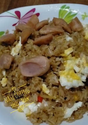 Foto resep 136) nasi goreng sosis telur