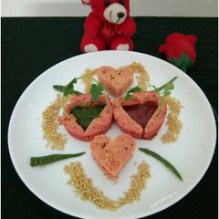 A picture of Beetroot khaman basket.