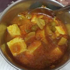 Matar Mushroom and paneer A picture of Matar Mushroom and paneer.