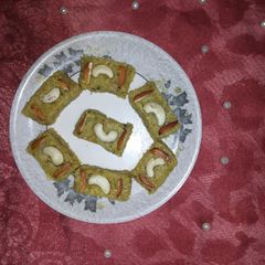 A picture of Kaju Burfi.