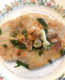 Filetes de pescado al mojo de ajo con cilantro