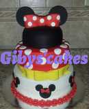 Pastel en fondant minnie mouse