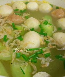canh bò viên hành