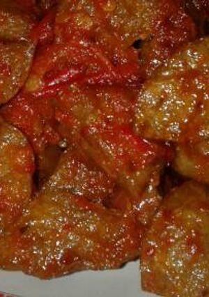 Foto resep Baso daging bumbu balado