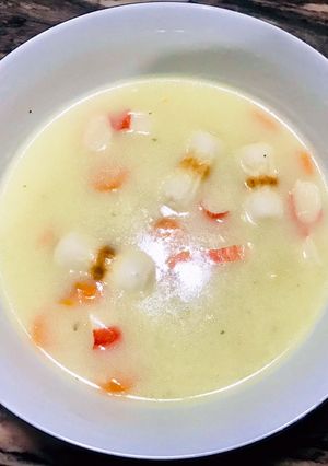 Foto resep Sup Krim Ayam Seafood