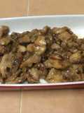 Chicken thigh cubes honey citron sauce 