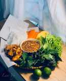 Cá diêu hồng chiên giòn chấm mắm nêm cá cơm