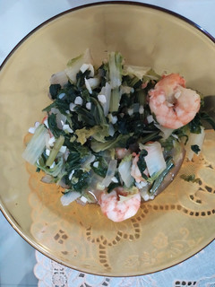 Foto resep Tumis udang sawi putih ijo