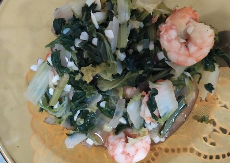 Resep Tumis udang sawi putih ijo yang Menggugah Selera