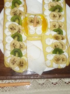 صورة لوصفة كيكة الحروف بعجينة الصابلي